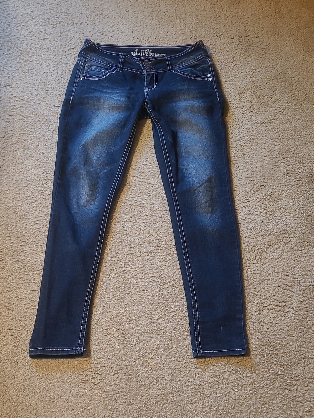 Wallflower Dark Wash Jeans, Sz 7